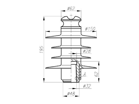 Изолятор линейный штыревой