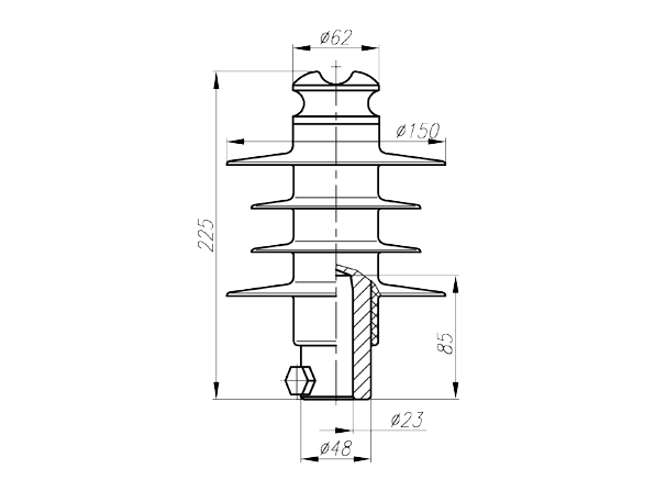 Изолятор линейный штыревой
