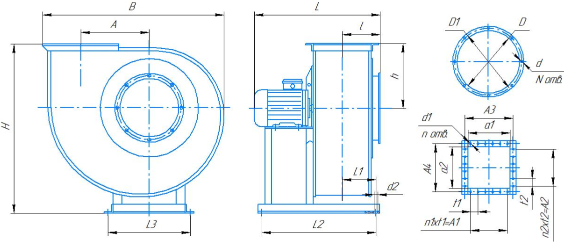 Радиальный вентилятор чертеж
